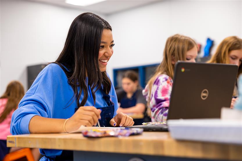 Students participate in fine arts classes